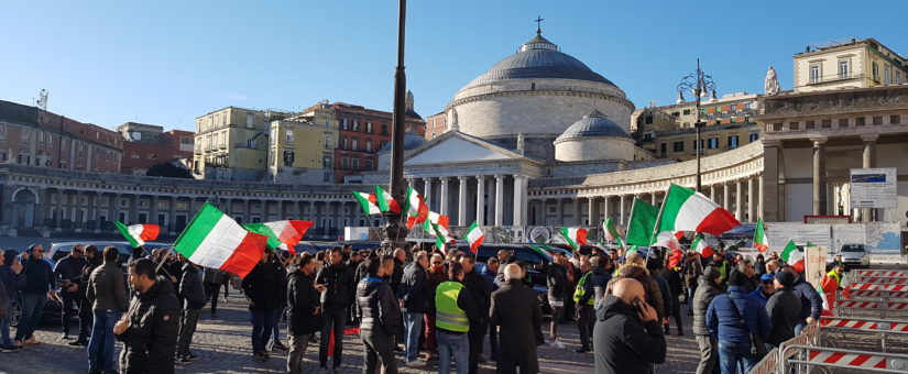 Protesta NCC a Napoli 12 dicembre 2018