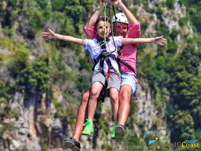 Fjord of Furore zipline: father and son